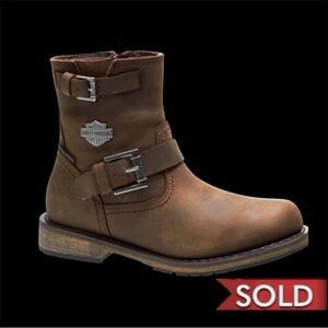 Harley-Davidson Women's Kommer Waterproof Brown Motorcycle Boots D87157 Size 6